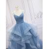 imageLayered Tulle Prom Dresses Long Glitter Ball Gown ALine Formal Evening Gown Sparkly Pageant Dress for WomenGold
