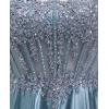 image:imagehomdor Beaded Satin Prom Dresses 2026 A Line Formal Dresses for Women Lace Applique Corset Evening GownEmerald Green