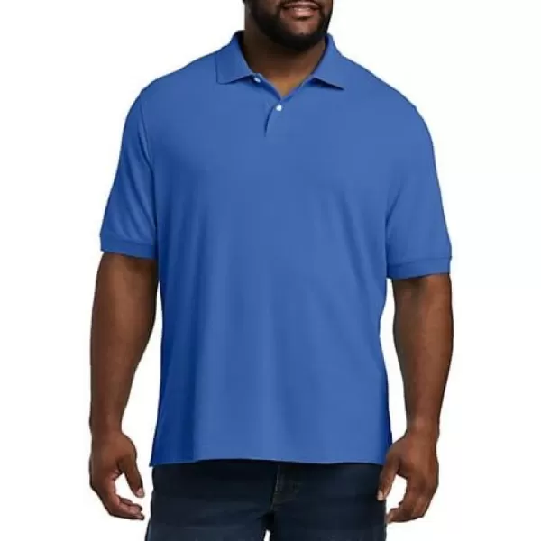 DXL Big + Tall Essentials Men's Big and Tall Piqué Mesh Short-Sleeve Polo Shirt