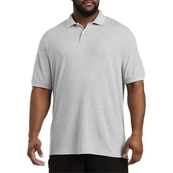 DXL Big + Tall Essentials Men's Big and Tall Piqué Mesh Short-Sleeve Polo Shirt