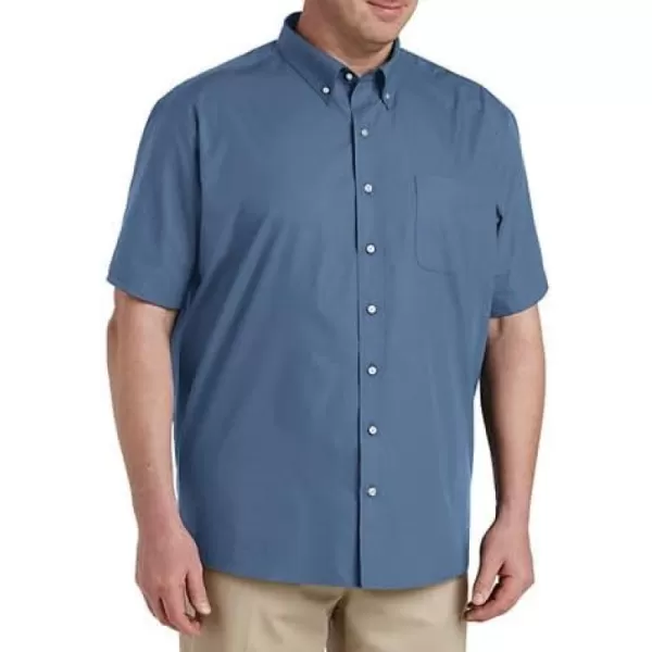 DXL Big + Tall Essentials Men's Big and Tall Poplin Short-Sleeve Sport Shirt