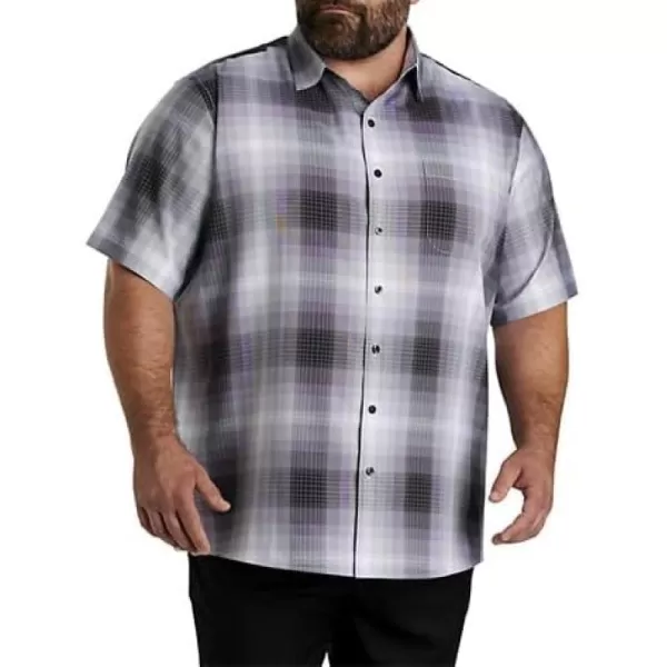 DXL Synrgy Men's Big and Tall Large Plaid Microfiber Sport Shirt