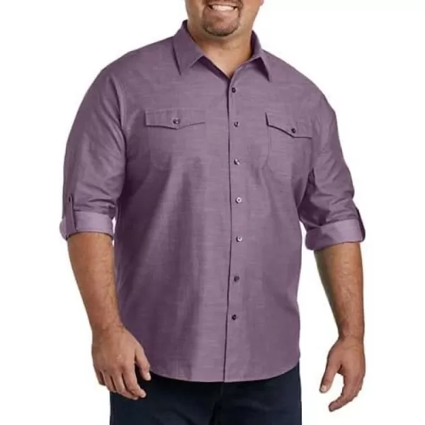 DXL Synrgy Men's Big and Tall Slub Officer Sport Shirt