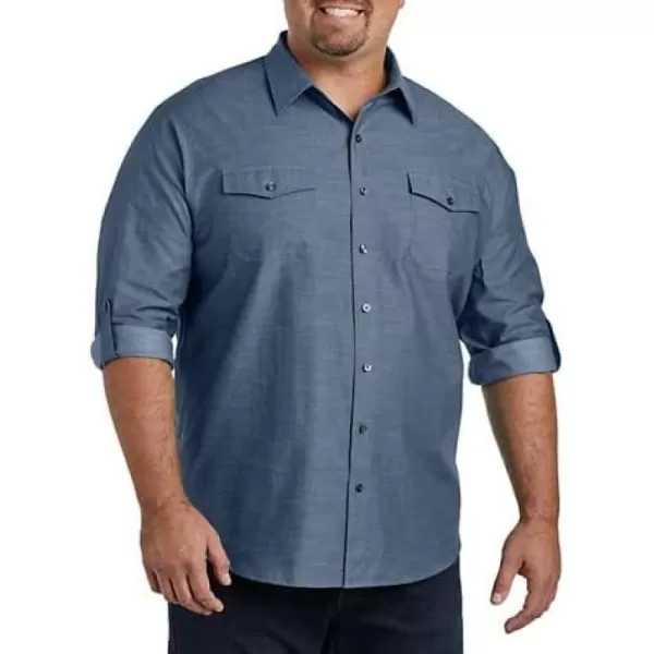 DXL Synrgy Men's Big and Tall Slub Officer Sport Shirt