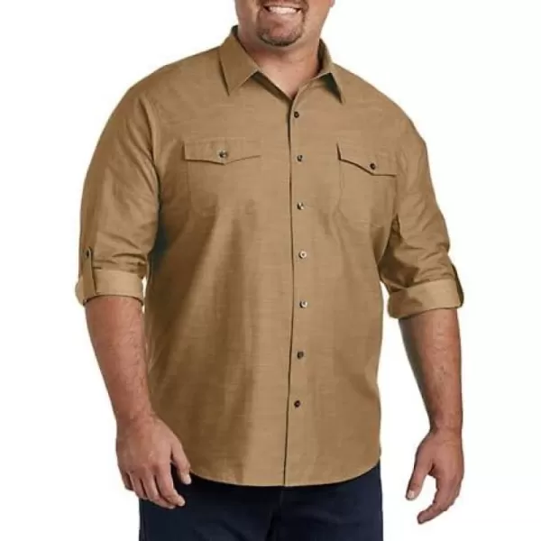 DXL Synrgy Men's Big and Tall Slub Officer Sport Shirt