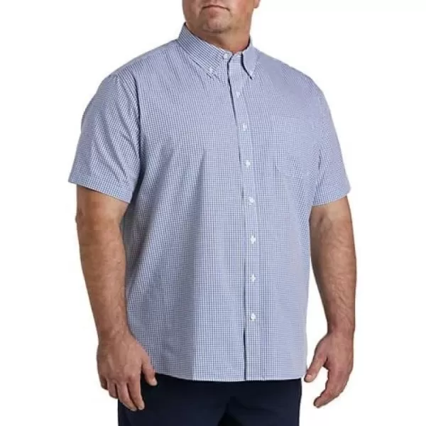 DXL Big + Tall Essentials Men's Big and Tall Gingham Poplin Sport Shirt