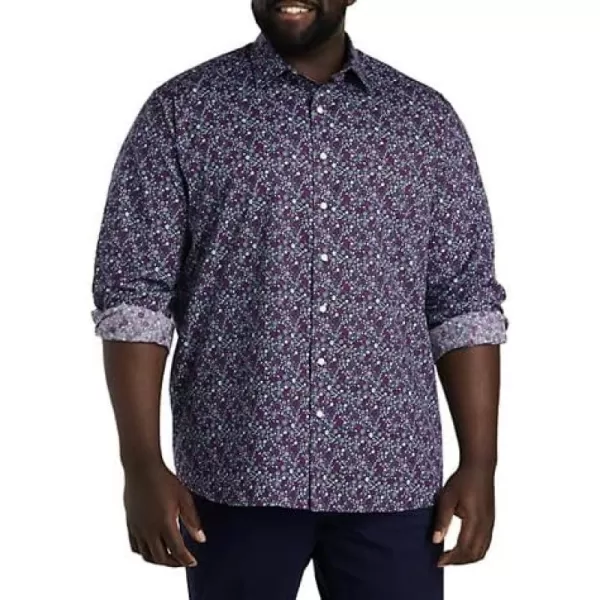 DXL Synrgy Men's Big and Tall Floral Print Sport Shirt