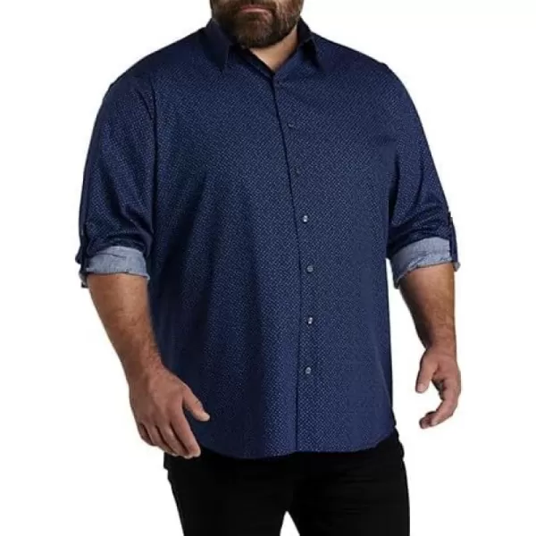 DXL Synrgy Men's Big and Tall Geo Print Sport Shirt