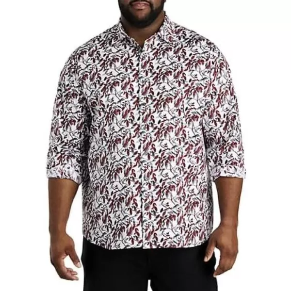 DXL Synrgy Men's Big and Tall Leaf Print Sport Shirt