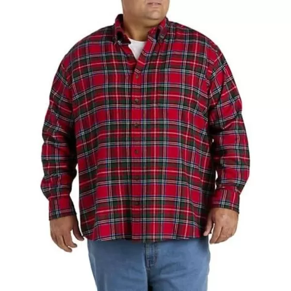 DXL Big + Tall Essentials Men's Big and Tall Plaid Flannel Sport Shirt