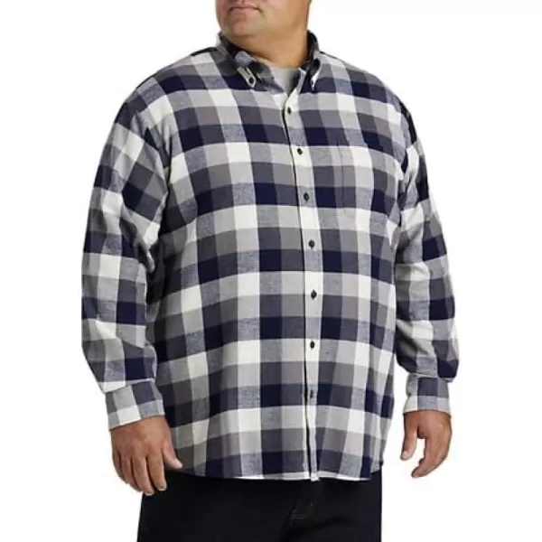 DXL Big + Tall Essentials Men's Big and Tall Plaid Flannel Sport Shirt