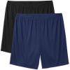 imageDXL Big  Tall Essentials Mens Big and Tall 2pk Mesh ShortsBlack Navy