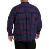 imageDXL Big  Tall Essentials Mens Big and Tall Plaid Flannel Sport ShirtGreen Plaid