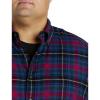 imageDXL Big  Tall Essentials Mens Big and Tall Plaid Flannel Sport ShirtGreen Plaid