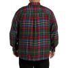 imageDXL Big  Tall Essentials Mens Big and Tall Plaid Flannel Sport ShirtGreen Red Plaid