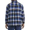 imageDXL Big  Tall Essentials Mens Big and Tall Plaid Flannel Sport ShirtNavy Plaid