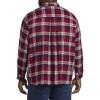 imageDXL Big  Tall Essentials Mens Big and Tall Plaid Flannel Sport ShirtRed Blue Grey Plaid