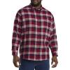 imageDXL Big  Tall Essentials Mens Big and Tall Plaid Flannel Sport ShirtRed Blue Grey Plaid