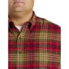 imageDXL Big  Tall Essentials Mens Big and Tall Plaid Flannel Sport ShirtRed Olive Plaid