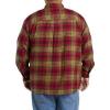 imageDXL Big  Tall Essentials Mens Big and Tall Plaid Flannel Sport ShirtRed Olive Plaid