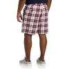 imageDXL Big  Tall Essentials Mens Big and Tall Plaid ShortsBurgundy Multi