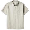 imageDXL Big  Tall Essentials Mens Big and Tall Poplin ShortSleeve Sport ShirtGrey