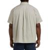 imageDXL Big  Tall Essentials Mens Big and Tall Poplin ShortSleeve Sport ShirtGrey