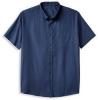 imageDXL Big  Tall Essentials Mens Big and Tall Poplin ShortSleeve Sport ShirtNavy