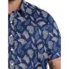 imageDXL Synrgy Mens Big and Tall Fern Print Sport Shirt Blue MultiBlue Multi