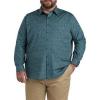 imageDXL Synrgy Mens Big and Tall Floral Print Sport ShirtBlue Green