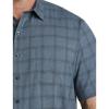 imageDXL Synrgy Mens Big and Tall Large Plaid Microfiber Sport Shirt Blue BlackBlue Black