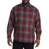 imageDXL Synrgy Mens Big and Tall Large Plaid Sport ShirtBlackred