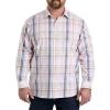 imageDXL Synrgy Mens Big and Tall Large Plaid Sport ShirtPink Multistripe