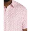 imageDXL Synrgy Mens Big and Tall Leaf Print Sport Shirt White PinkWhite Pink