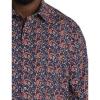 imageDXL Synrgy Mens Big and Tall Multi Leaf Print Sport ShirtRed Navy