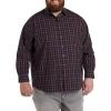 imageDXL Synrgy Mens Big and Tall Plaid Sport ShirtBlackred