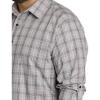 imageDXL Synrgy Mens Big and Tall Plaid Sport ShirtGrey Heather