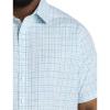 imageDXL Synrgy Mens Big and Tall Small Plaid Sport Shirt Blue WhiteBlue White