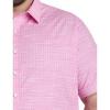 imageDXL Synrgy Mens Big and Tall Small Plaid Sport Shirt Pink WhitePink White