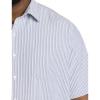 imageDXL Synrgy Mens Big and Tall Striped Microfiber Sport Shirt Navy WhiteNavy White