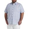 imageDXL Synrgy Mens Big and Tall Large Plaid Sport ShirtNavy Blue