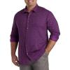 imageDXL Synrgy Mens Big and Tall Modern Geometric Print Sport ShirtPurple