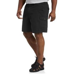 imageDXL Big  Tall Essentials Mens Big and Tall Twill Cargo ShortsBlack