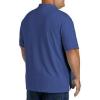 imageDXL Big  Tall Essentials Mens Big and Tall Jersey Polo ShirtDark Blue Heather