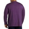 imageDXL Big  Tall Essentials Mens Big and Tall LongSleeve Henley ShirtPurple