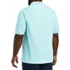 imageDXL Big  Tall Essentials Mens Big and Tall Piqu Mesh ShortSleeve Polo ShirtAqua