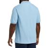 imageDXL Big  Tall Essentials Mens Big and Tall Piqu Mesh ShortSleeve Polo ShirtLight Blue