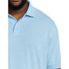 imageDXL Big  Tall Essentials Mens Big and Tall Piqu Mesh ShortSleeve Polo ShirtLight Blue