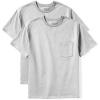 imageDXL Big  Tall Essentials Mens Big and Tall 2pk Crewneck TShirtsLight Grey