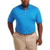 imageDXL Big  Tall Essentials Mens Big and Tall Striped Golf Polo ShirtBlue Stripe